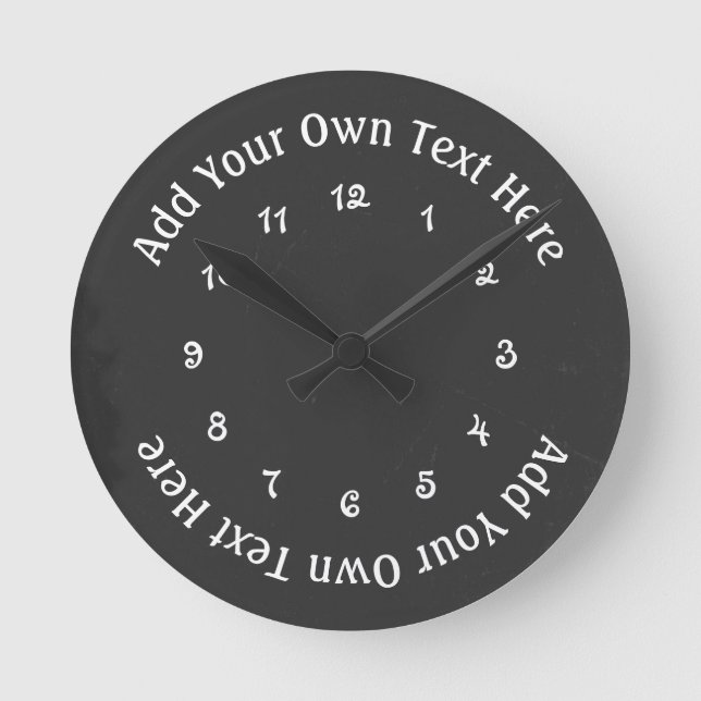 Hinzufügen eines eigenen Imitats Chalkboard Person Runde Wanduhr (Vorderseite)