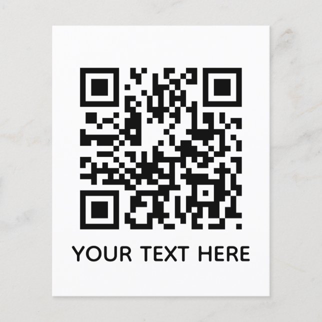 Hinzufügen eines eigenen QR Code Text Scan-Menülin Flyer (Vorne)