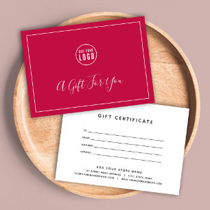 Hinzufügen eines farbigen Geschenkgutscheins für I