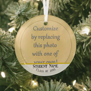 Hinzufügen eines Foto-Abschlusses Ornament Aus Glas