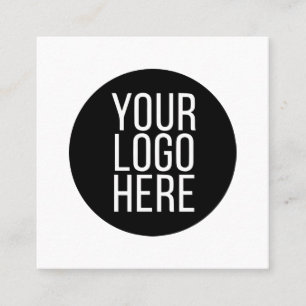Hinzufügen eines Logos mit einfacher Minimalistis Quadratische Visitenkarte
