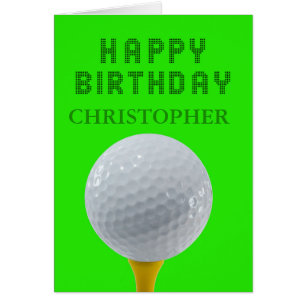 Hinzufügen eines Namens Golf Geburtstag