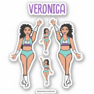 Hinzufügen eines Namens Tancer Stickers Aqua / Lil Aufkleber