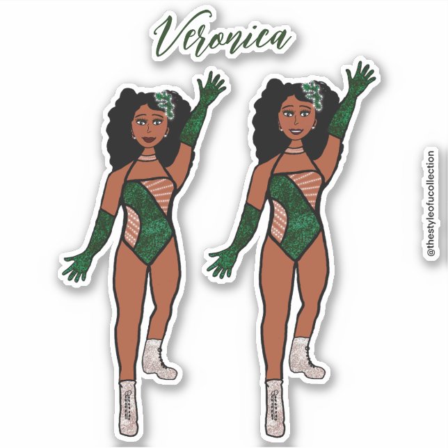 Hinzufügen eines Namens-Tänzerstickers Forest & Di Aufkleber (Vorderseite)