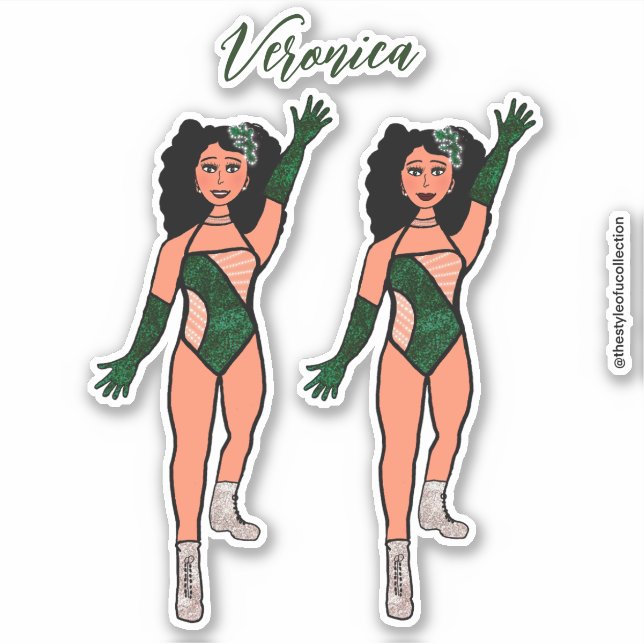 Hinzufügen eines Namenstänzerstickers Forest & Dia Aufkleber (Vorderseite)