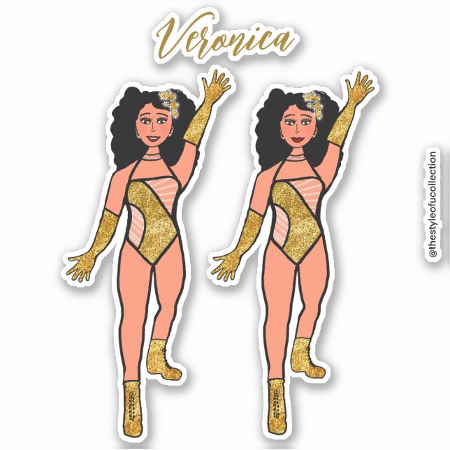 Hinzufügen eines Namenstänzerstickers Gold & Diamo Aufkleber (Vorderseite)