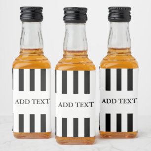 Hinzufügen eines Schwarz/Weiß-Textes Alkoholflaschenetikett