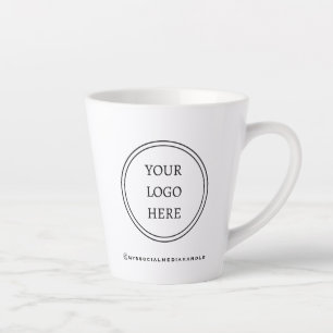 Hinzufügen eines schwarzen und weißen Logos Milchtasse