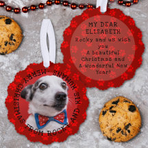 Hinzufügen Foto & Name Funny Christmas Dog Pawprin