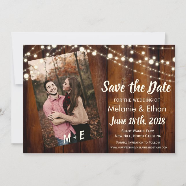 HINZUFÜGEN - Hochzeit speichern Sie das Datum der  Save The Date (Vorderseite)