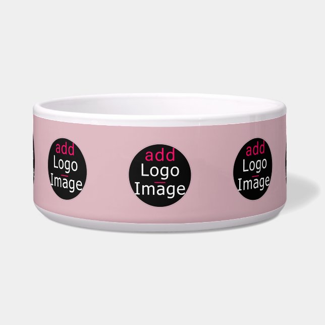 Hinzufügen Ihrer Logo-Werbeaktion Dusty-Rose Pink Napf (Vorderseite)
