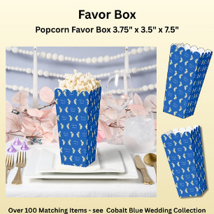 Hinzufügen Ihrer Namen Cobalt Blue & White Roses Geschenkschachtel