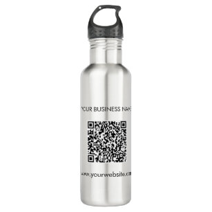 Hinzufügen Ihrer Website-Adresse QR-Code-Geschäft Edelstahlflasche