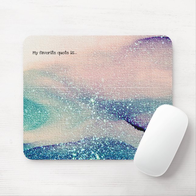 Hinzufügen Ihres Angebots oder Sprichworts Aquarel Mousepad (Mit Mouse)