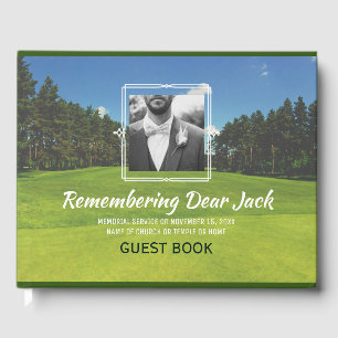 Hinzufügen Ihres eigenen Foto Golf Memorial Servic Gästebuch
