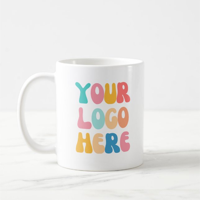 Hinzufügen Ihres Firmenlogos Moderne Minimal einfa Kaffeetasse (Links)