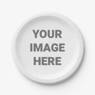 Hinzufügen Ihres Fotos Entwurf Ihres eigenen Part Pappteller