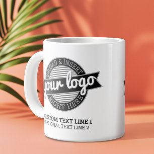 Hinzufügen Ihres Logo-Geschäfts Beruflich moderner Jumbo-Tasse