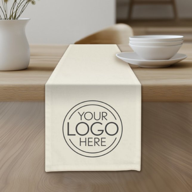 Hinzufügen Ihres Logo-Geschäfts Modernes, Minimali Kurzer Tischläufer (Custom Logo Table Runner - Table Cover)
