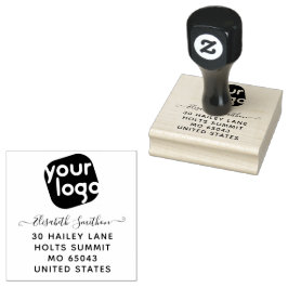 Hinzufügen Ihres Logos Einfache Elegante Business Gummistempel