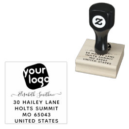 Hinzufügen Ihres Logos Einfache Elegante Business Gummistempel