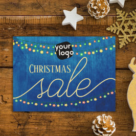 Hinzufügen Ihres Logos und QR-Code Eleganter Weihn Postkarte