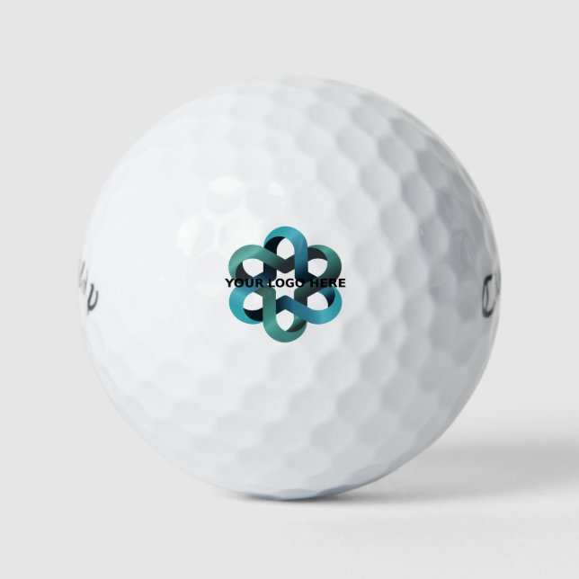 Hinzufügen Ihres Logounternehmens Business Werbeak Golfball (Vorderseite)