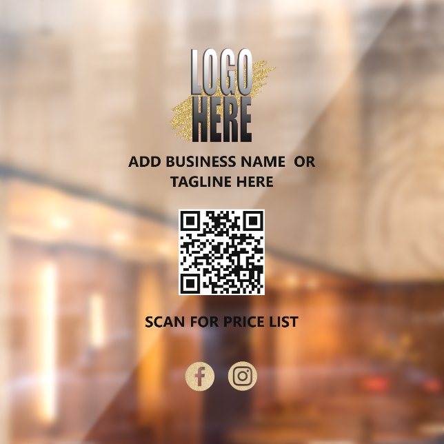 Hinzufügen Ihres QR-Logos Beruflich Fensteraufkleber (Blatt 2)