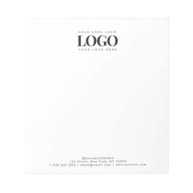 Hinzufügen Ihres Rectangle-Business-Logos und Mini Notizblock (Vorderseite)