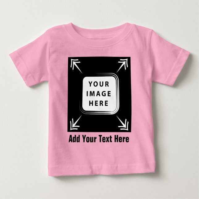 Hinzufügen Personalisierter Foto Image Kleinkind G Baby T-shirt (Vorderseite)