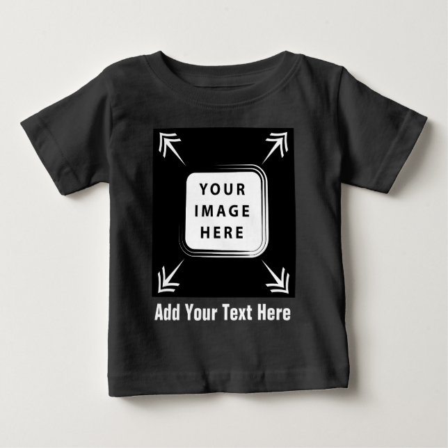 Hinzufügen Personalisierter Foto Image Kleinkind G Baby T-shirt (Vorderseite)