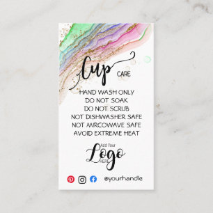 HINZUFÜGEN SIE IHR LOGO-Cup CARE CARDS-Vinyl-Gesc Visitenkarte