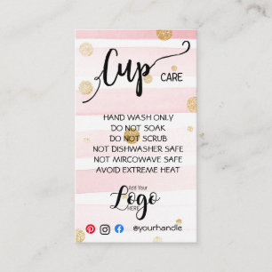 HINZUFÜGEN SIE IHR LOGO-Cup CARE CARDS-Vinyl-Gesch Visitenkarte