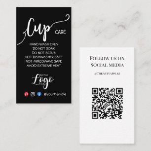 HINZUFÜGEN SIE IHR LOGO-Cup CARE CARDS-Vinyl-Gesch Visitenkarte