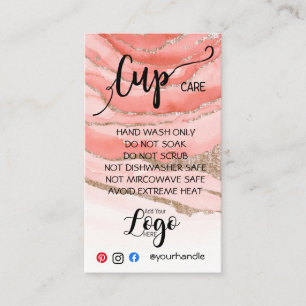 HINZUFÜGEN SIE IHR LOGO-Cup CARE CARDS-Vinyl-Gesch Visitenkarte