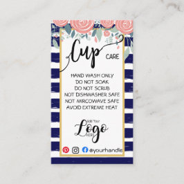 HINZUFÜGEN SIE IHR LOGO-Cup CARE CARDS-Vinyl-Gesch Visitenkarte