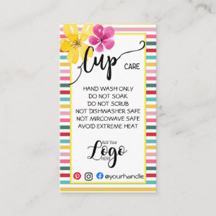 HINZUFÜGEN SIE IHR LOGO-Cup CARE CARDS-Vinylgesch Visitenkarte