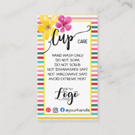 HINZUFÜGEN SIE IHR LOGO-Cup CARE CARDS-Vinylgeschä Visitenkarte
