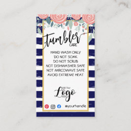 HINZUFÜGEN SIE IHR LOGO TUMBLER CARE CARDS-Vinyl-G Visitenkarte