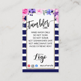 HINZUFÜGEN SIE IHR LOGO TUMBLER CARE CARDS-Vinyl-G Visitenkarte