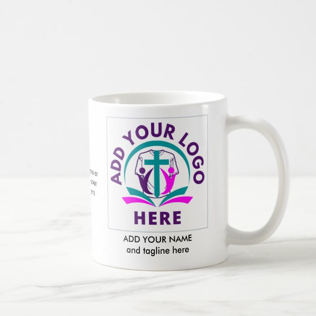 HINZUFÜGEN SIE IHRE LOGO Business Church Merchandi Kaffeetasse (Rechts)