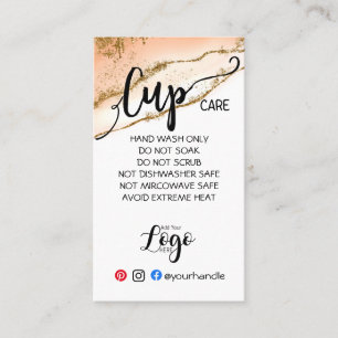 HINZUFÜGEN SIE IHRE LOGO Cup CARE Vinyl Business A Visitenkarte