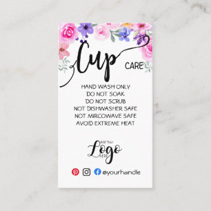 HINZUFÜGEN SIE IHRE LOGO Cup CARE Vinyl Business A Visitenkarte