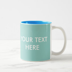 HINZUFÜGEN SIE IHREN EIGENEN TEXT UND FOTO ZWEIFARBIGE TASSE