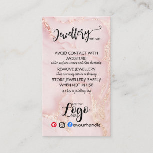 HINZUFÜGEN SIE IHREN LOGO Schmuck CARE CARDS klein Visitenkarte