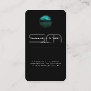 Hinzufügen von Beruflichen Schwarz-Weiß-Monogramme Visitenkarte