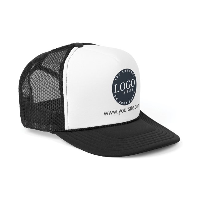 Hinzufügen von Firmenlogo und Firmenwebsite für Mi Truckerkappe (Von Creator hochgeladen)