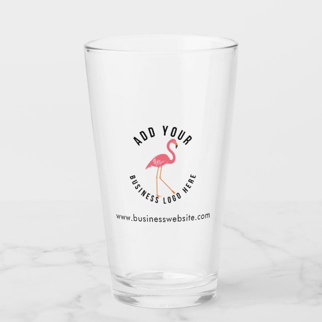 Hinzufügen von Firmenlogo und Mitarbeitern Glas (Vorderseite)