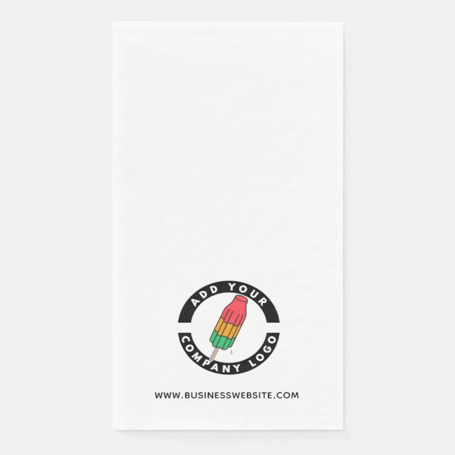 Hinzufügen von Firmenlogo und Website benutzerdefi Serviette (Vorderseite)