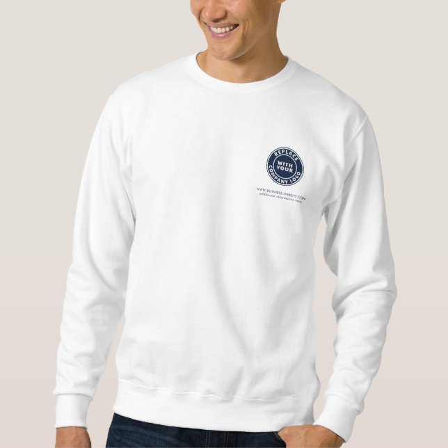 Hinzufügen von Firmenlogo und Website benutzerdefi Sweatshirt (Vorderseite)